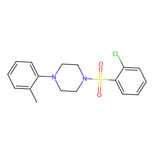 1-(2-Chlorophenyl)sulfonyl-4-(2-methylphenyl)piperazine structure