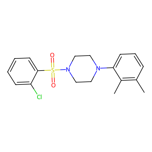 1-(2-Chlorophenyl)sulfonyl-4-(2,3-dimethylphenyl)piperazine structure