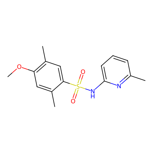 4-methoxy-2,5-dimethyl-N-(6-methyl-2-pyridinyl)benzenesulfonamide structure