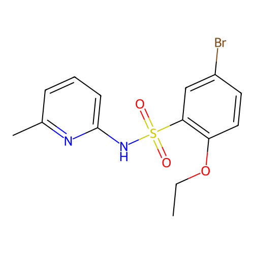 5-bromo-2-ethoxy-N-(6-methylpyridin-2-yl)benzenesulfonamide structure