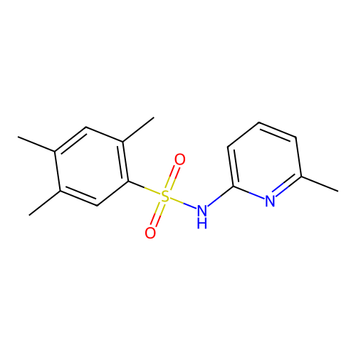 2,4,5-trimethyl-N-(6-methyl-2-pyridinyl)benzenesulfonamide structure