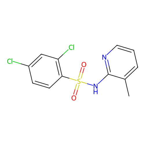 [(2,4-Dichlorophenyl)sulfonyl](3-methyl(2-pyridyl))amine structure