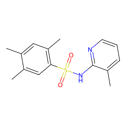 2,4,5-trimethyl-N-(3-methylpyridin-2-yl)benzenesulfonamide structure