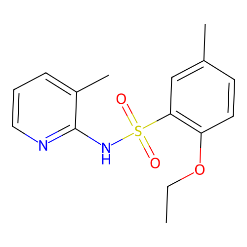 2-ethoxy-5-methyl-N-(3-methylpyridin-2-yl)benzenesulfonamide structure