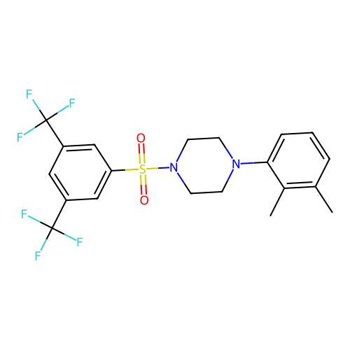 1-[3,5-Bis(trifluoromethyl)benzenesulfonyl]-4-(2,3-dimethylphenyl)piperazine structure