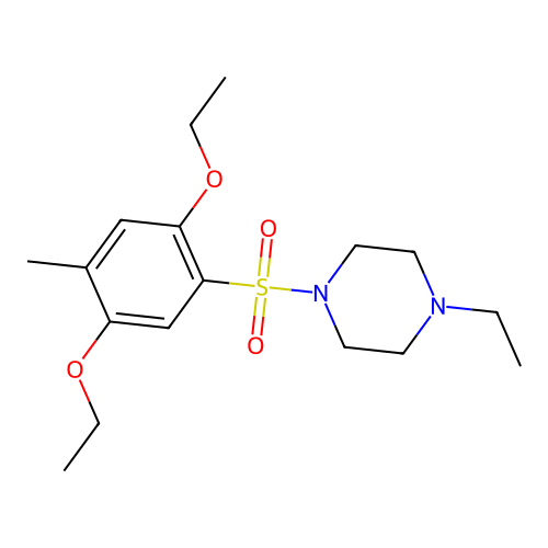 1-[(2,5-Diethoxy-4-methylphenyl)sulfonyl]-4-ethylpiperazine structure
