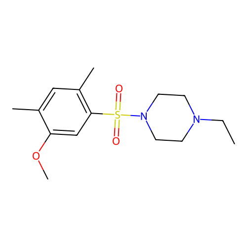 1-Ethyl-4-(5-methoxy-2,4-dimethylbenzenesulfonyl)piperazine structure