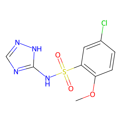 5-chloro-2-methoxy-N-(1H-1,2,4-triazol-3-yl)benzenesulfonamide structure