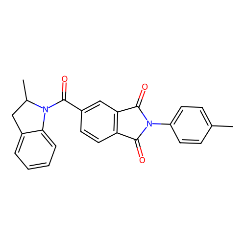 5-(2-Methyl-2,3-dihydroindole-1-carbonyl)-2-(4-methylphenyl)isoindole-1,3-dione structure