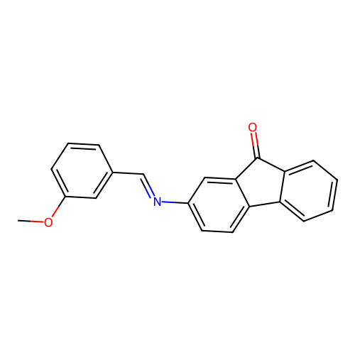 2-{[(3-methoxyphenyl)methylidene]amino}-9H-fluoren-9-one structure