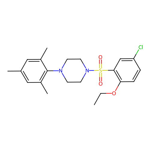 1-[(5-Chloro-2-ethoxyphenyl)sulfonyl]-4-mesitylpiperazine structure