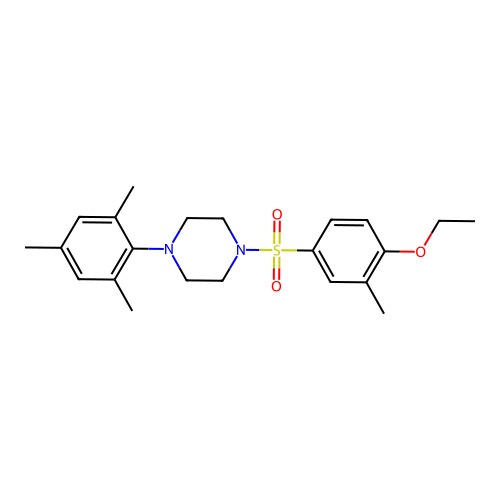 1-[(4-Ethoxy-3-methylphenyl)sulfonyl]-4-mesitylpiperazine structure