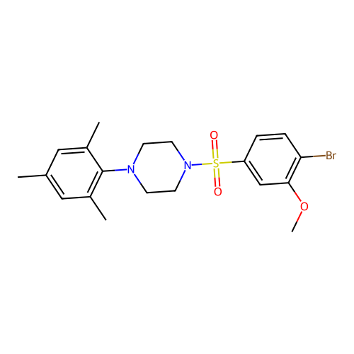 1-[(4-Bromo-3-methoxyphenyl)sulfonyl]-4-mesitylpiperazine structure