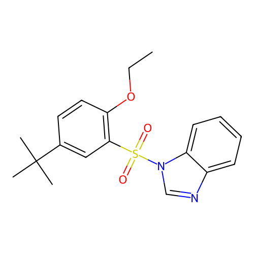1-[(5-tert-butyl-2-ethoxyphenyl)sulfonyl]-1H-benzimidazole structure