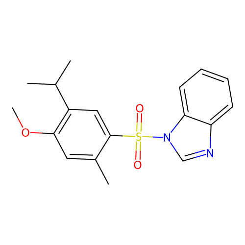 1-[4-methoxy-2-methyl-5-(propan-2-yl)benzenesulfonyl]-1H-1,3-benzodiazole structure