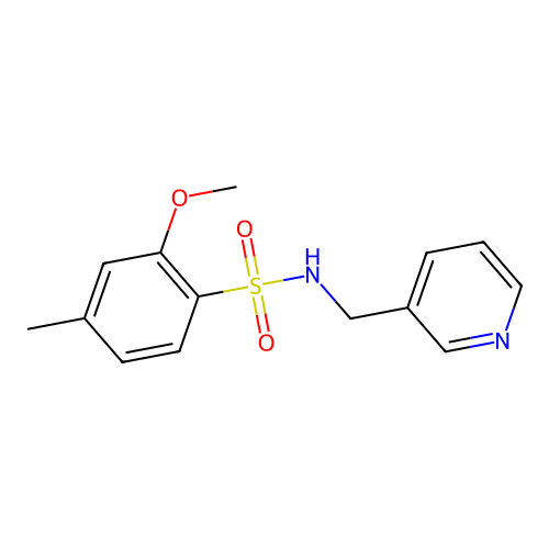 2-methoxy-4-methyl-N-(pyridin-3-ylmethyl)benzenesulfonamide structure