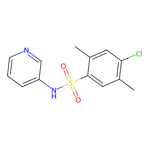 4-chloro-2,5-dimethyl-N-pyridin-3-ylbenzenesulfonamide structure