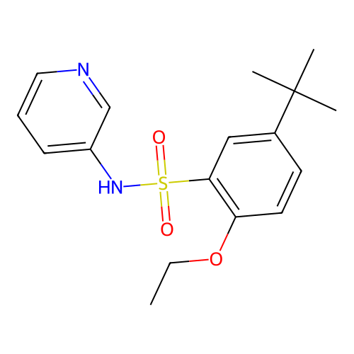 5-tert-butyl-2-ethoxy-N-pyridin-3-ylbenzenesulfonamide structure