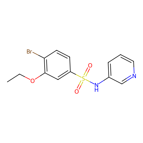 4-bromo-3-ethoxy-N-pyridin-3-ylbenzenesulfonamide structure