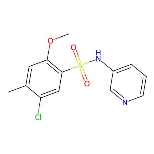 5-chloro-2-methoxy-4-methyl-N-(3-pyridinyl)benzenesulfonamide structure