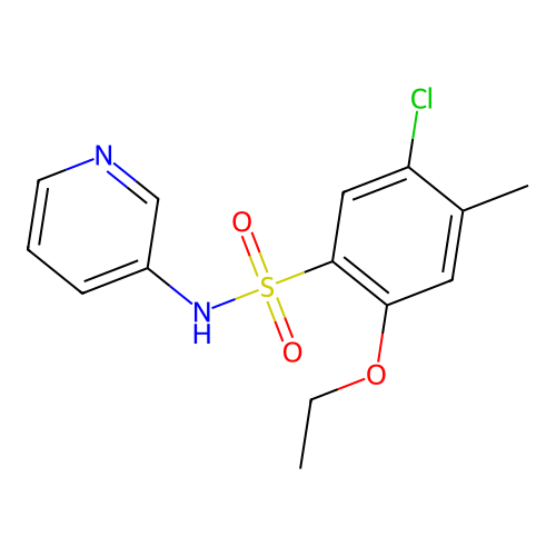 5-chloro-2-ethoxy-4-methyl-N-pyridin-3-ylbenzenesulfonamide structure