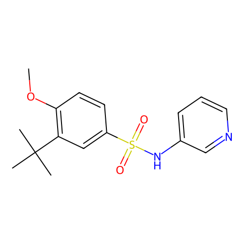 3-tert-butyl-4-methoxy-N-pyridin-3-ylbenzenesulfonamide structure