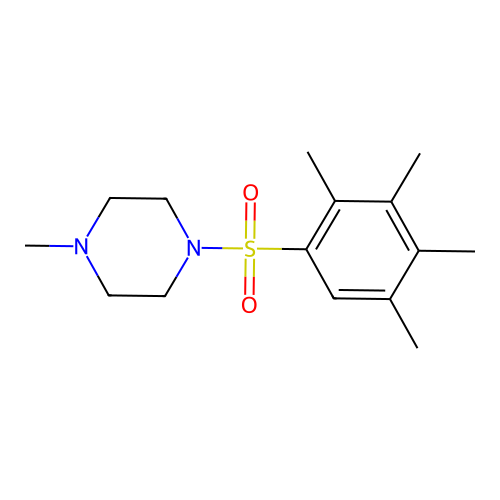 1-Methyl-4-(2,3,4,5-tetramethylbenzenesulfonyl)piperazine structure
