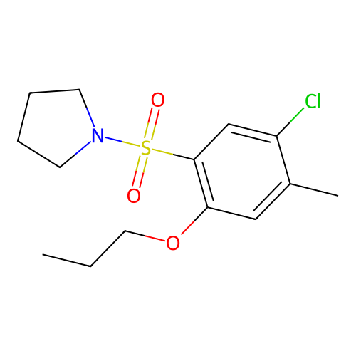 1-(5-Chloro-4-methyl-2-propoxyphenyl)sulfonylpyrrolidine structure