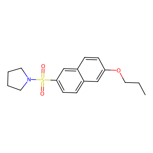 [(6-Propoxy-2-naphthyl)sulfonyl]pyrrolidine structure
