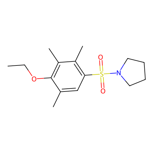 [(4-Ethoxy-2,3,5-trimethylphenyl)sulfonyl]pyrrolidine structure