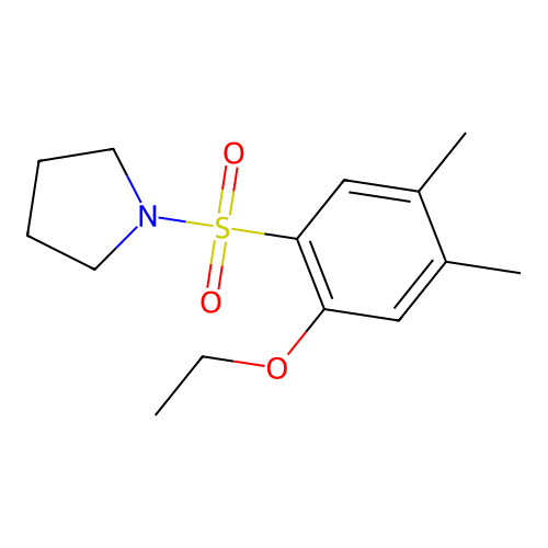 1-(2-Ethoxy-4,5-dimethylphenyl)sulfonylpyrrolidine structure