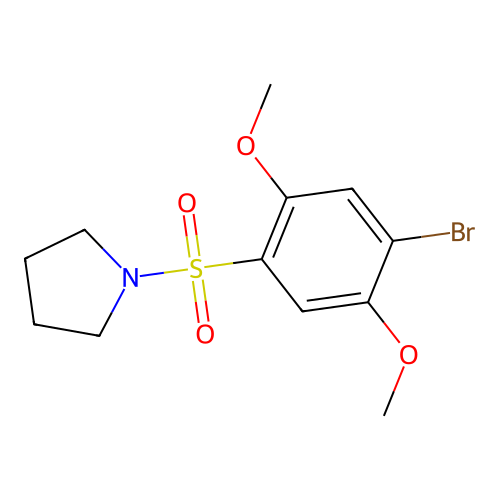 1-(4-Bromo-2,5-dimethoxyphenyl)sulfonylpyrrolidine structure