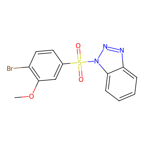 1-(4-bromo-3-methoxybenzenesulfonyl)-1H-1,2,3-benzotriazole structure