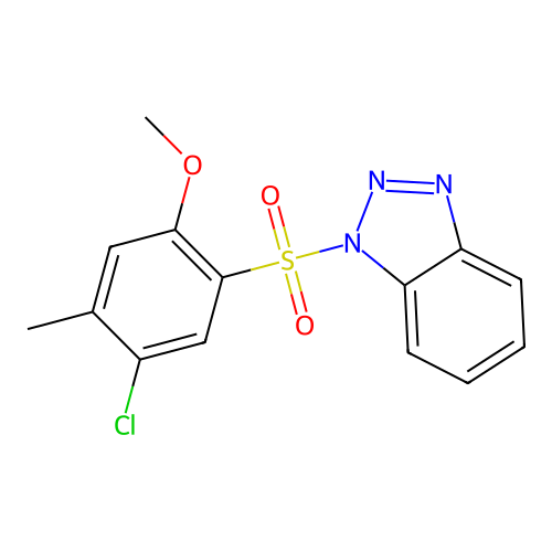 1-(5-chloro-2-methoxy-4-methylbenzenesulfonyl)-1H-1,2,3-benzotriazole structure