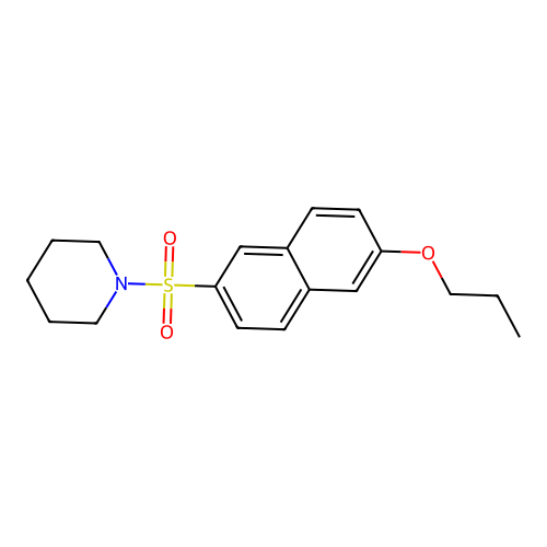 1-(6-Propoxynaphthalen-2-yl)sulfonylpiperidine structure