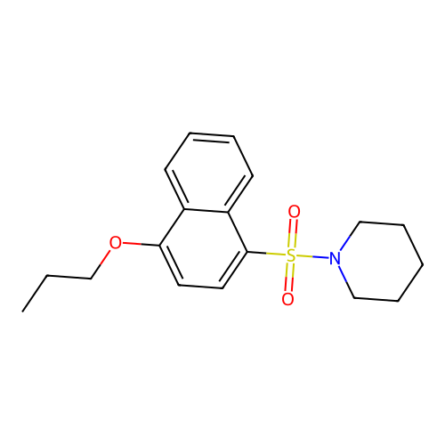 1-(4-Propoxynaphthalen-1-yl)sulfonylpiperidine structure