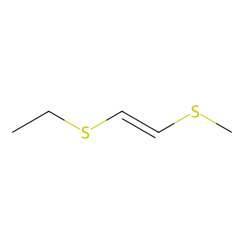 Ethene, 1-(ethylthio)-2-(methylthio)-, (E)- structure