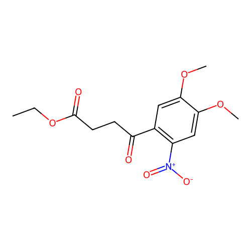 Ethyl 4-{2-nitro-4,5-dimethoxyphenyl}-4-oxobutanoate structure