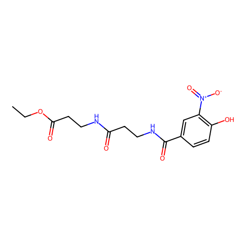 Ethyl N-(4-hydroxy-3-nitrobenzoyl)-beta-alanyl-beta-alaninate structure