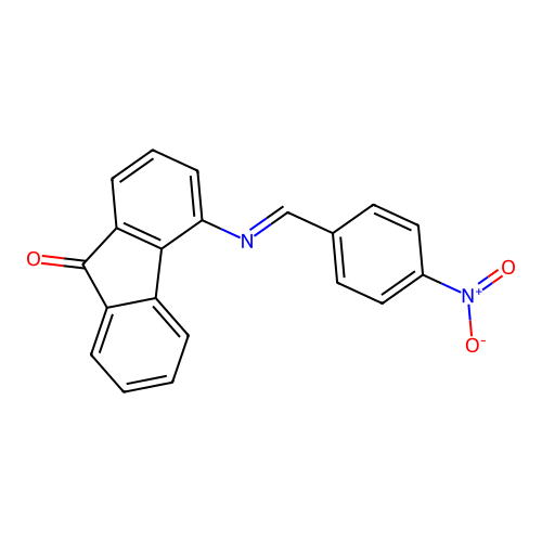 4-[(4-Nitrophenyl)methylideneamino]fluoren-9-one structure