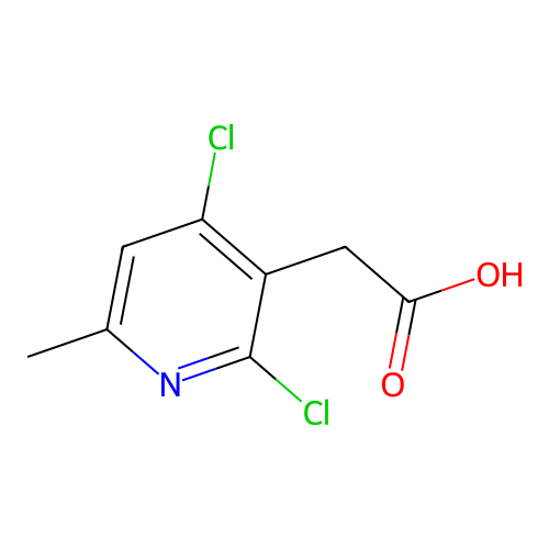 2-(2,4-Dichloro-6-methylpyridin-3-yl)acetic acid structure