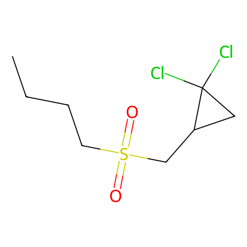 Butyl 2,2-dichlorocyclopropylmethyl sulfone structure