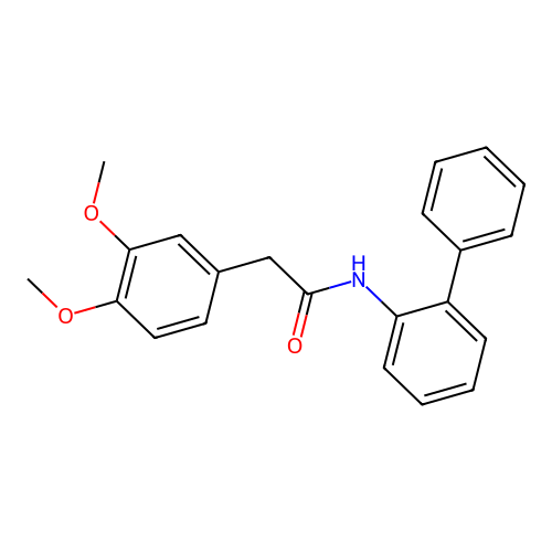 2-(3,4-dimethoxyphenyl)-N-(2-phenylphenyl)acetamide structure