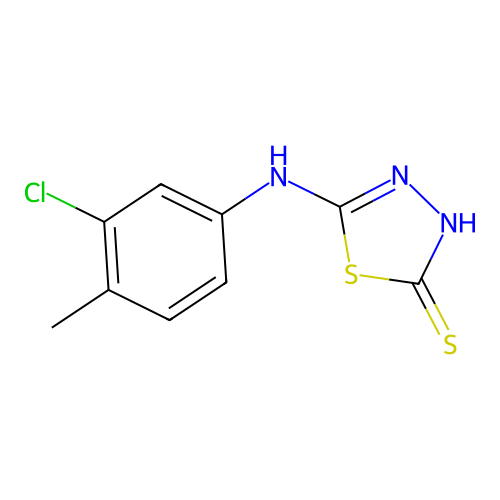 5-[(3-Chloro-4-methylphenyl)amino]-1,3,4-thiadiazole-2-thiol structure