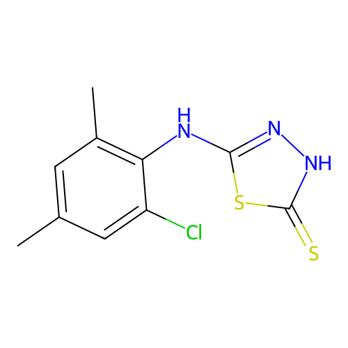 5-[(2-Chloro-4,6-dimethylphenyl)amino]-1,3,4-thiadiazole-2-thiol structure