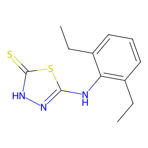 5-[(2,6-Diethylphenyl)amino]-1,3,4-thiadiazole-2-thiol structure