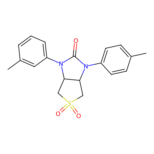 1-(m-tolyl)-3-(p-tolyl)tetrahydro-1H-thieno[3,4-d]imidazol-2(3H)-one 5,5-dioxide structure