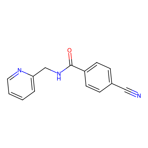 4-cyano-N-(pyridin-2-ylmethyl)benzamide structure