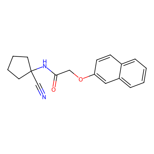 N-(1-cyanocyclopentyl)-2-(naphthalen-2-yloxy)acetamide structure