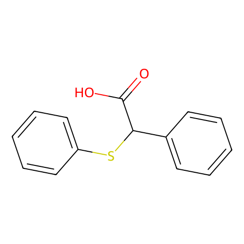 2-Phenyl-2-(phenylsulfanyl)acetic acid structure